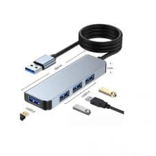 GL3510 USB to USB3.0 High Quality 4 Port Hub Adapter with 1.2m Cable - View 1