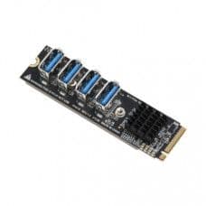 Waveshare M.2 to PCIe 4-Ch Expander Using With PCIe X1 to PCIe X16 Expander - View 1