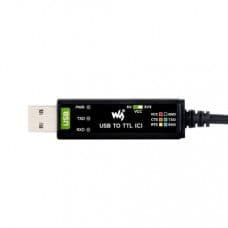 Waveshare Industrial USB TO TTL (C) 6pin Serial Cable, Original FT232RNL Chip, Multi Protection Circuits, Multi Systems Support, With Hardware Flow Control - View 1