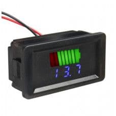 Blue 12-60V Dual Display Automatic Identification Waterproof Voltage Meter - View 1