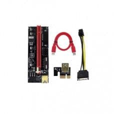 Black King Kong 009S with Red USB Cable 60CM USB 3.0 PCIE Extension Cable Riser Pcie1x to 16x - View 1