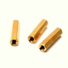 M4 X 20mm Female to Female Brass Hex Threaded Pillar Standoff Spacer - 2 Pieces pack - View 1