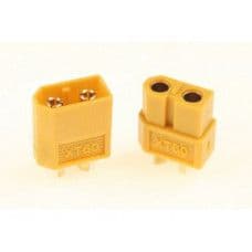 XT60 Male-Female Connector Pair for Lipo Battery - View 1