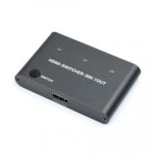 Waveshare HDMI 4K Switcher, 3 In 1 Out, One-Click Switch - View 1