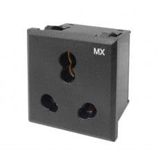 MX Snap Mounting AC Outlet Indian Standard PC Molding 6 Amp 16 Amp (MX-3123) - View 1