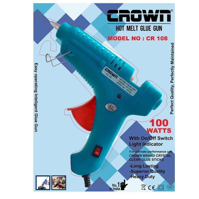 100 Watt Professional Crown Hot Melt Glue Guns CR 108 ET8687 - View 1