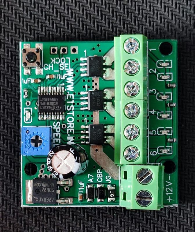 6 OR 4 CHANNEL DC LIGHT CHASER WITH 25 DESIGN,MODE AND SPEED CONTROL 7-15v 4.5A ET5124 - View 2