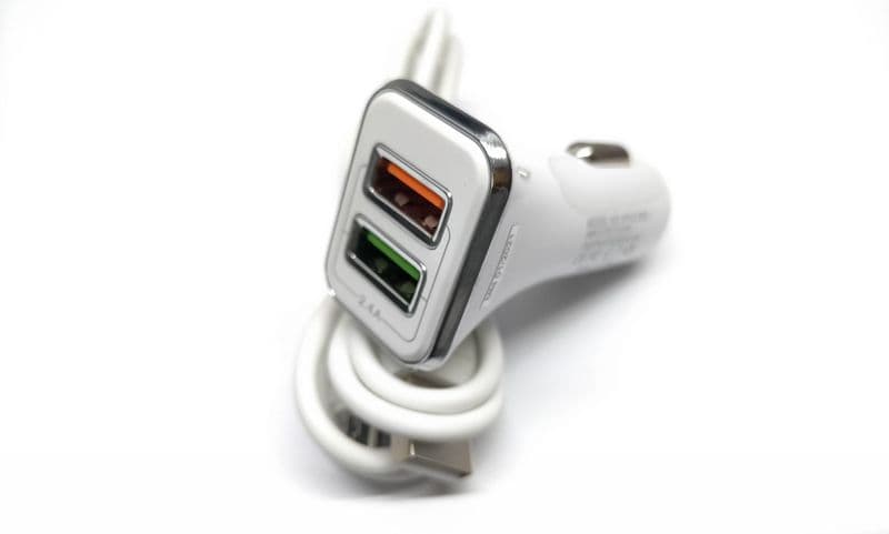 REPONIC Dual Socket 5V 2.4A Car Charger 2.4 A RP-CC802 WITH CABLE ET5776 - View 1
