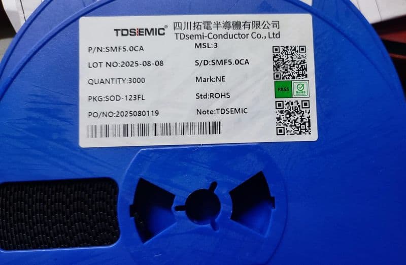 SMF5.0CA NE SOD-123FL TDSEMIC Surge Protection 5v smd TVS diode 5% 5CA ET11137 - View 2