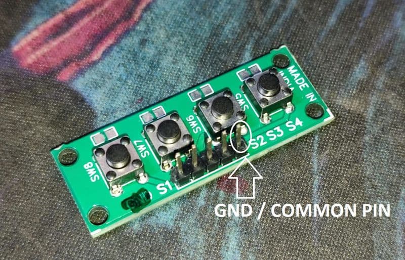 1X4 Keypad 4 keys Switch PCB ET11245 - View 3