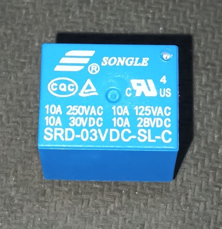 3V 10A SRD-03VDC-SL-C Th 19.2x15.6mm Songle Relay RelaysETD11458 - View 1