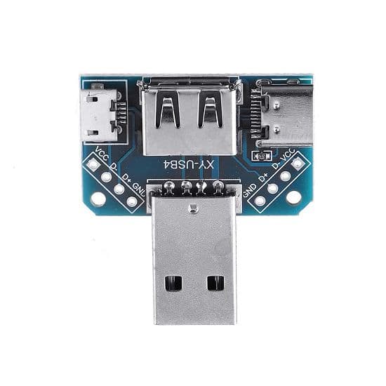 4 in 1 USB Adapter Board Male to Female Micro Type-C ET9550 - View 1