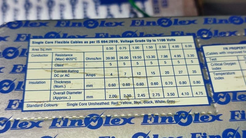 YELLOW 1meter 0.5Sqmm 4A COPPER Cable FINOLEX WIRE ET2043 - View 3