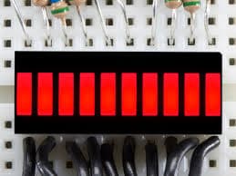 Red 10 Segment LED Bar-graph Display plane display tube ET7063 - View 1