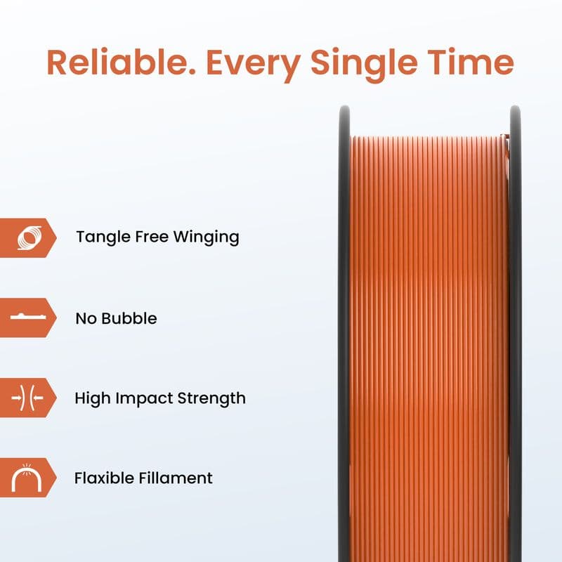 ORANGE Color PLA+ filament 1.75mm 1kg 3d printer ET7233 - View 2