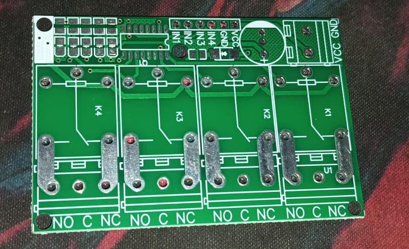 PCB FOR 4 channel 5v or 12v High trigger RELAY MODULE 4CH ET7265 - View 1