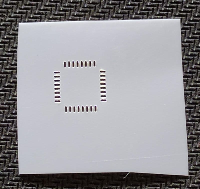 TQFP32 PLASTIC STENCIL for smd Soldering ET7469 - View 1