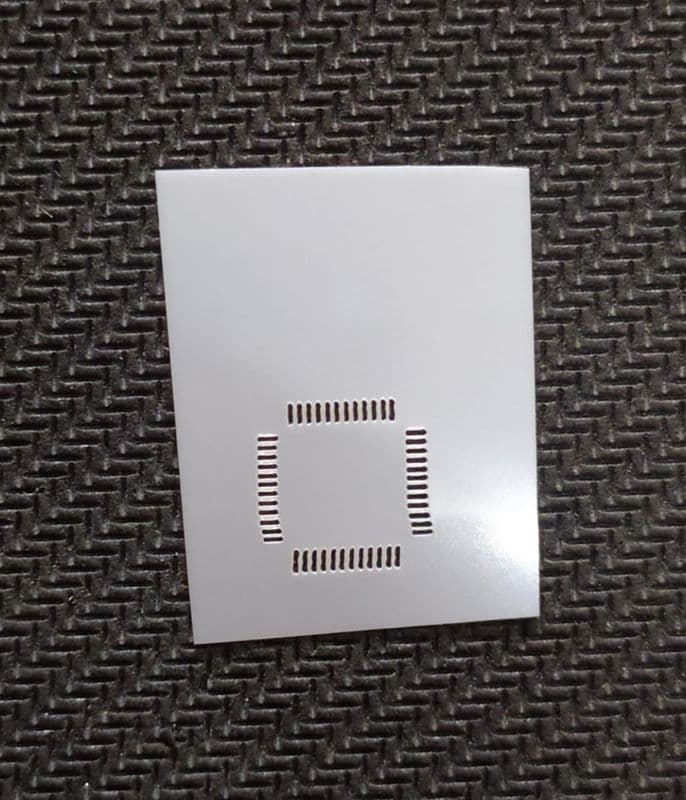 LQFP48 PLASTIC STENCIL ET7501 - View 1