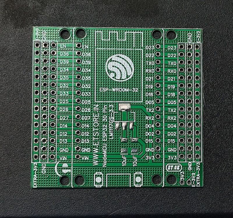 ESP-WROOM-32 ESP32 30pin BREAKOUT BOARD PCB 55X52mm ET6247 - View 1