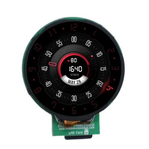 Fastbit 1.28" TFT LCD with CTP and µ-SD card slot - View 2