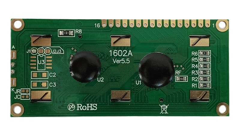 LCD 16x2(1602) Graphic LCD Display with Blue Backlight with pin headers(Unsoldered) - View 2