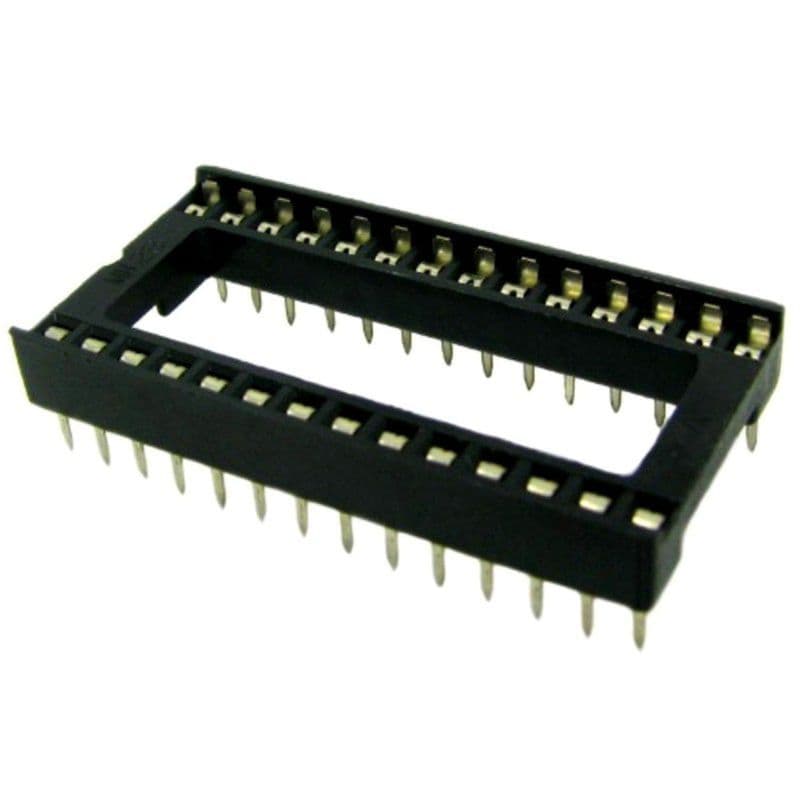 28 Pin DIP IC Base Pitch Width 15.24mm and pins spaced at 2.54mm - View 2