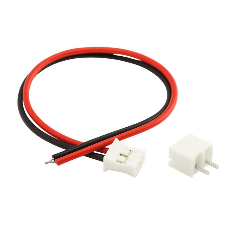 2P Locking Pin Pitch 2.54mm Connector Single Head, Straight Male and Female both 300mm - View 1