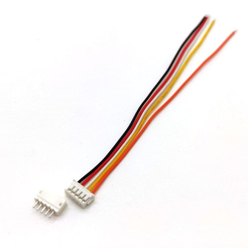 5P Locking Pin Pitch 2.54mm Connector Single Head, Straight Male and Female both 300mm - View 1