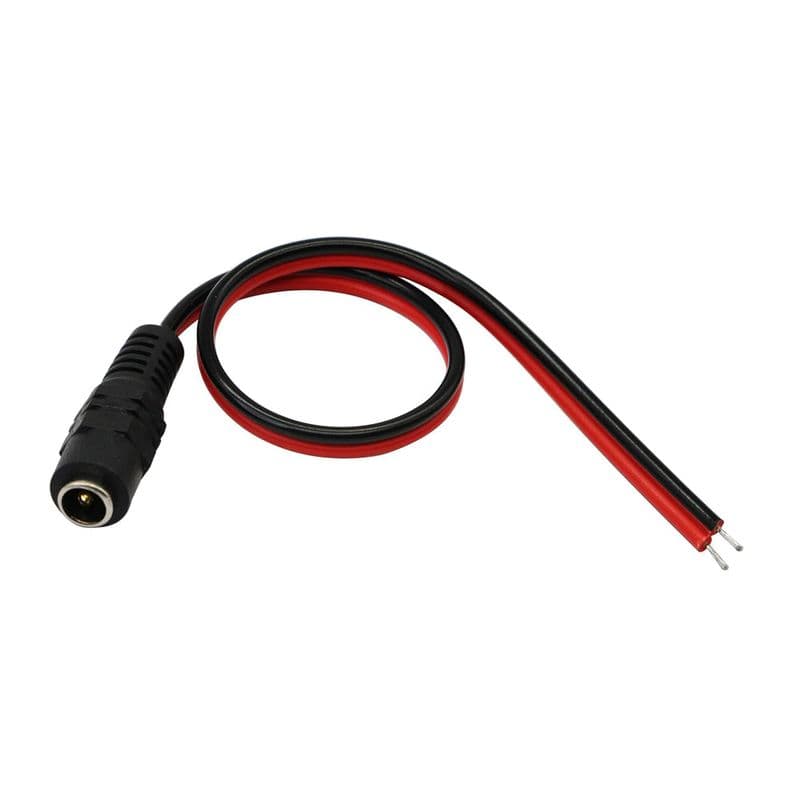 5.5mm x 2.1mm DC Inline Female Socket With Cable 25cm - View 1