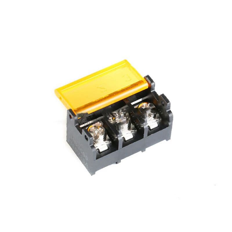 HB9500 Power Terminal Block Pitch 9.5mm 300V 25A 3Pin Black With Cover - View 3