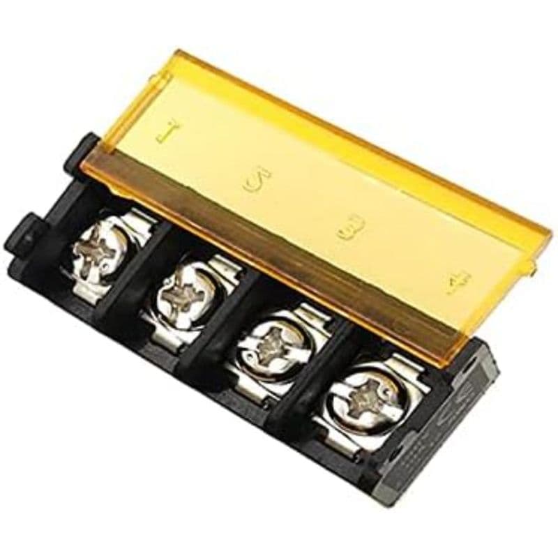 HB9500 Power Terminal Block Pitch 9.5mm 300V 25A 4Pin Black With Cover - View 3