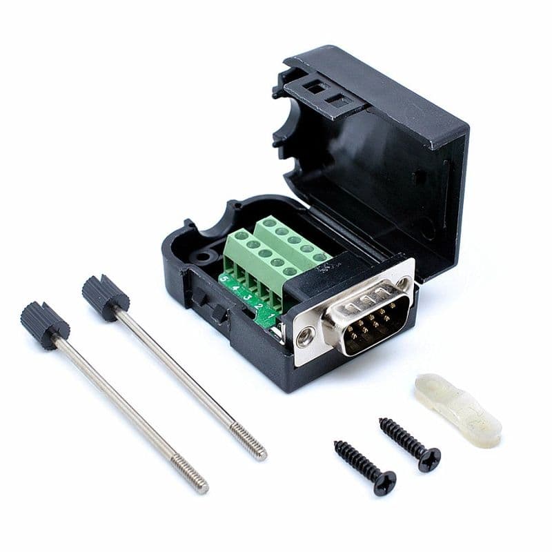 DB9 Male Terminal to RS232 RS485 Serial Conversion Board with Case - View 1