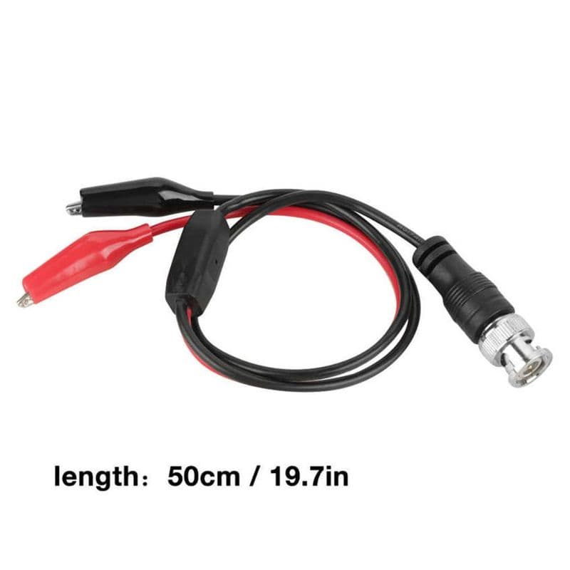 50cm BNC Male to Dual Alligator Clip Oscilloscope Test Probe Lead Cable - View 3