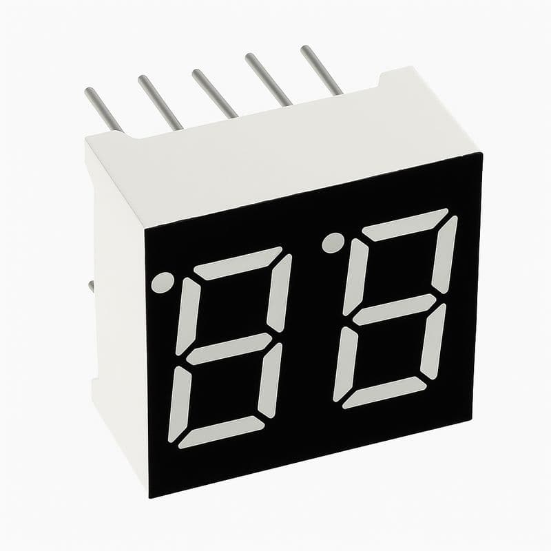 0.28 Inch 2-Digit Common Cathode Red 7-Segment Display - View 2