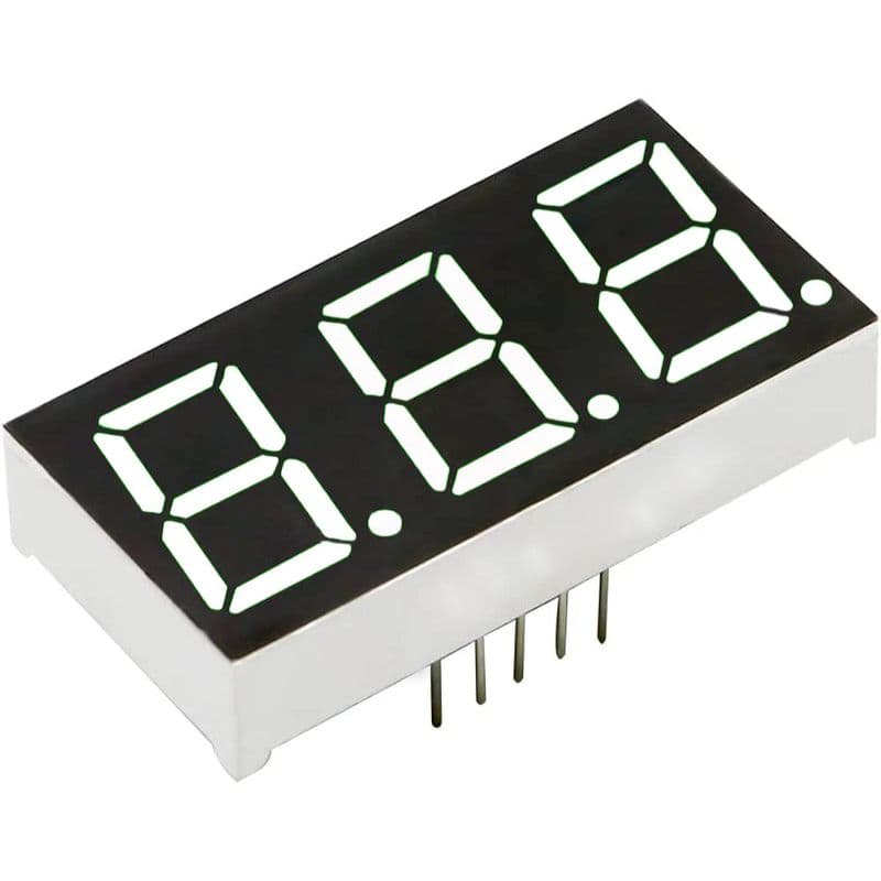 0.56 Inch 3-Digit Common Cathode Red 7-Segment Display - View 2
