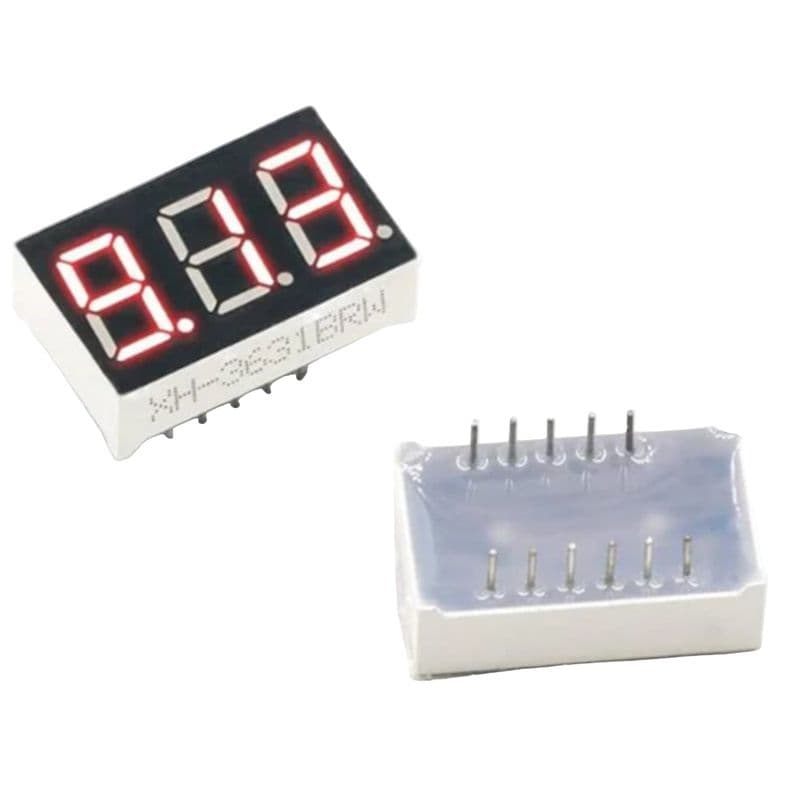 0.56 Inch 3-Digit Common Cathode Red 7-Segment Display - View 3