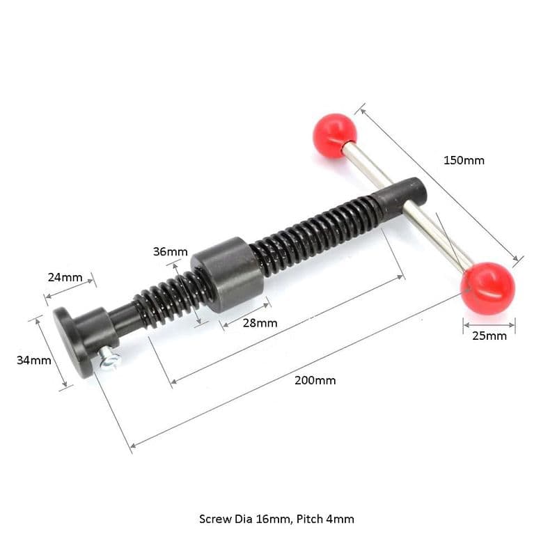 T16×200 Trapezoidal Screw Tooling Fixture T-Shaped Screw Set Clamp - View 3