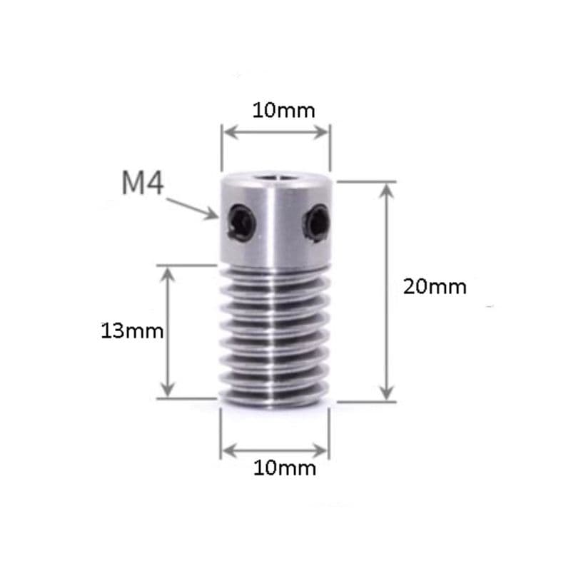 0.5 Module Diameter 10mm Hole 4mm 45 Steel BType Worm Rod - View 2