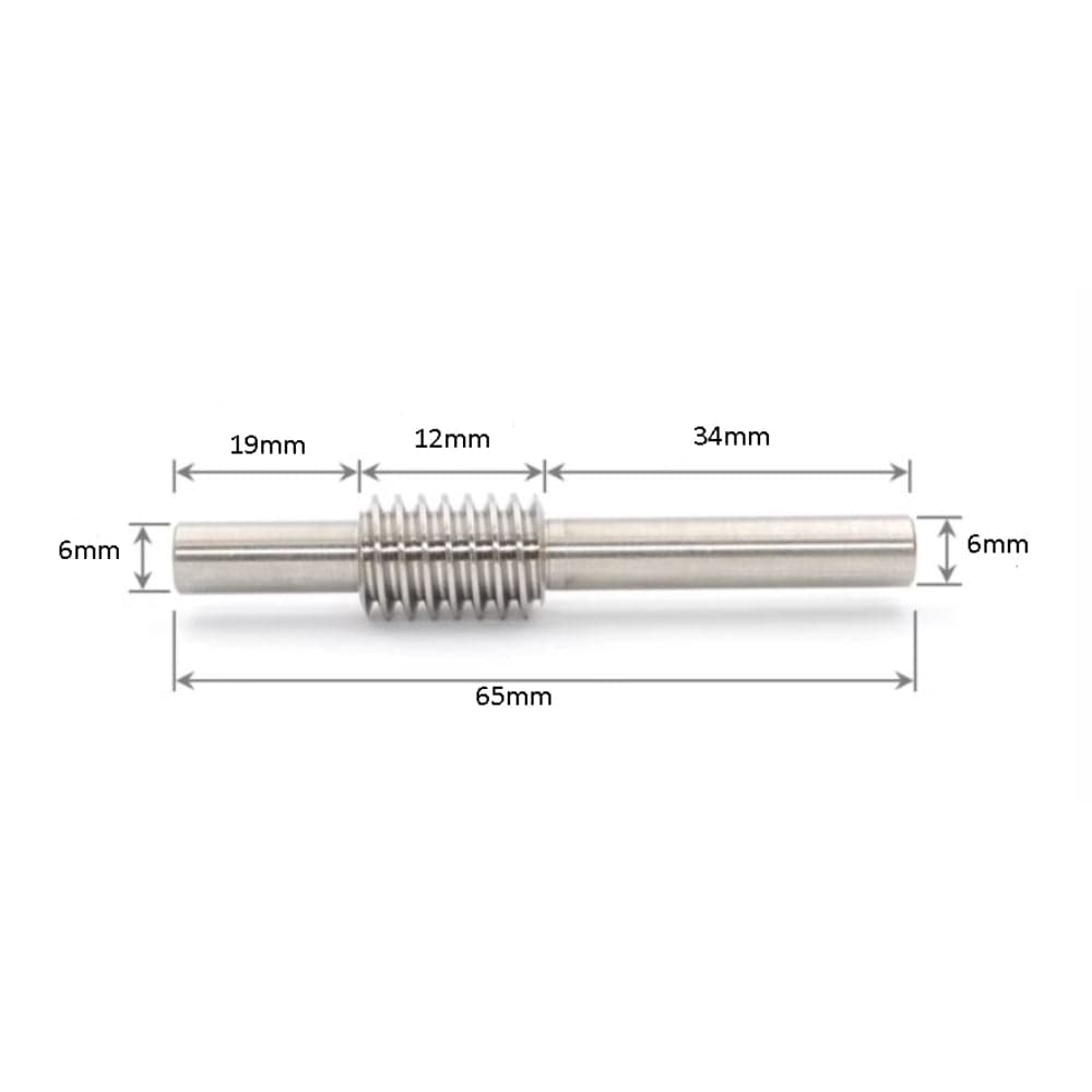 0.5 Module Diameter 6mm 45 Steel LType Worm Rod - View 3