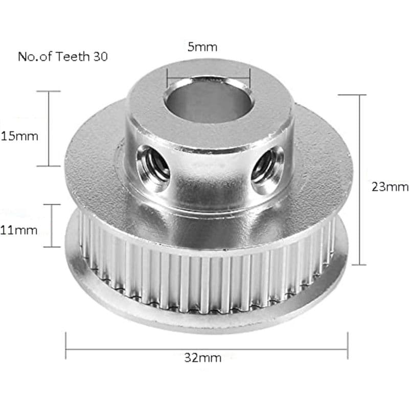 BF 3M XL30 Synchronous Wheel Pulley Teeth 30 Hole 6mm - View 3