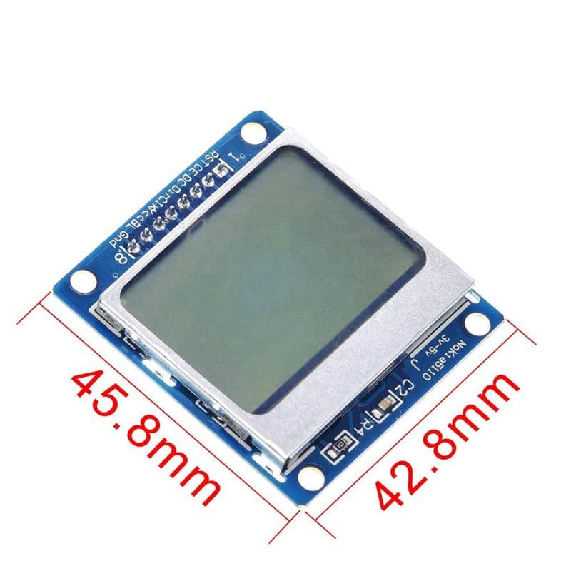 1.6 Inch Nokia 5110 LCD Display Module Blue - View 3