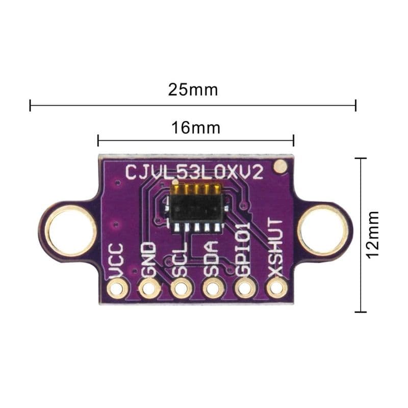 GYVL53L0XV2 Laser Ranging ToF Sensor Module Serial PWM - View 3