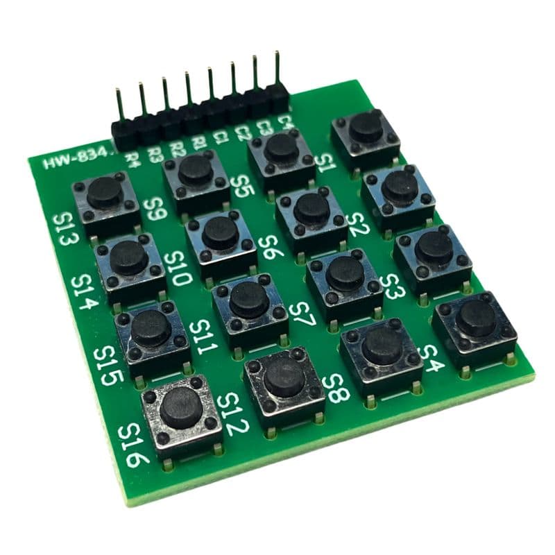 4×4 Matrix 16 Keypad Keyboard Module 16 Button MCU - View 2