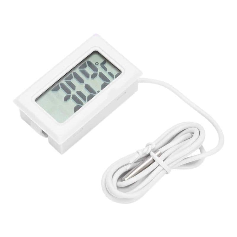 LCD Electronic Fish Tank Thermometer Temperature Display with Waterproof Probe White - View 1