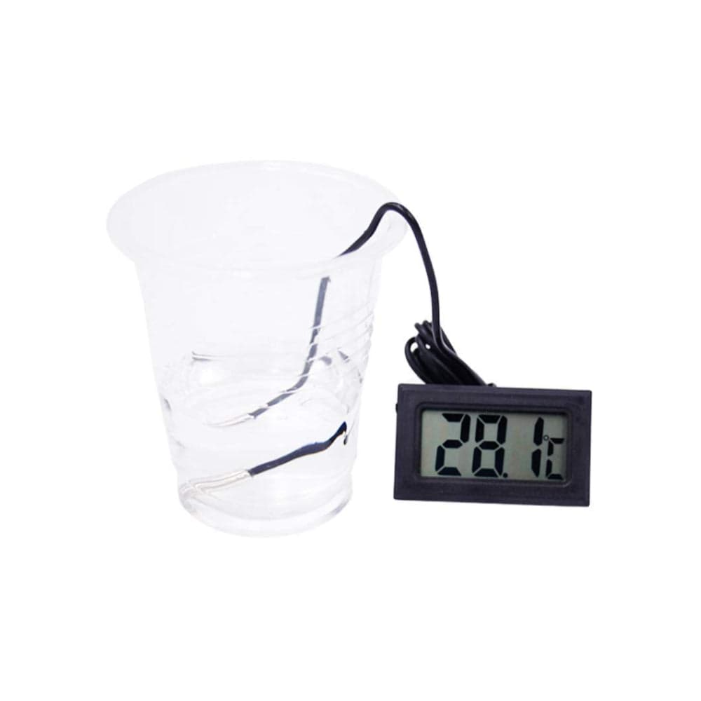 LCD Electronic Fish Tank Thermometer Temperature Display with Waterproof Probe Black - View 3