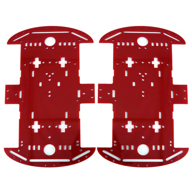 4WD Double Layer Red Robot Car Chassis Kit – DIY Robotics Platform - View 3