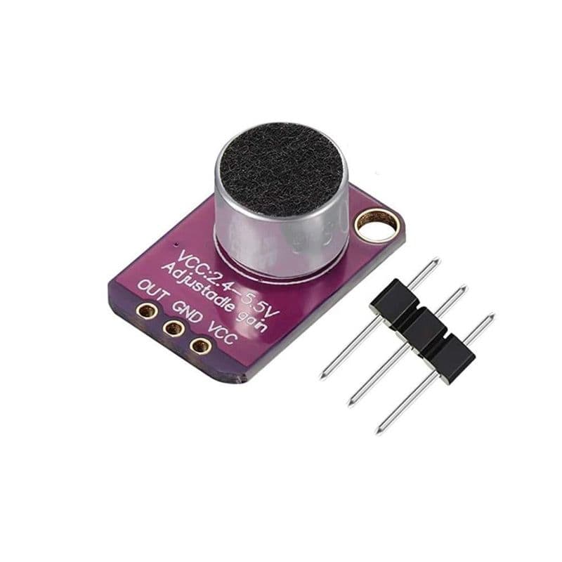 MAX4466 Electret Microphone Amplifier with Adjustable Gain Module - View 3