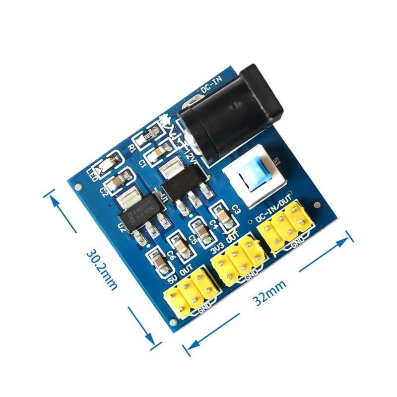 DC-DC 12V to 3.3V 5V 12V Power Module Multi Output Voltage Conversion - View 3