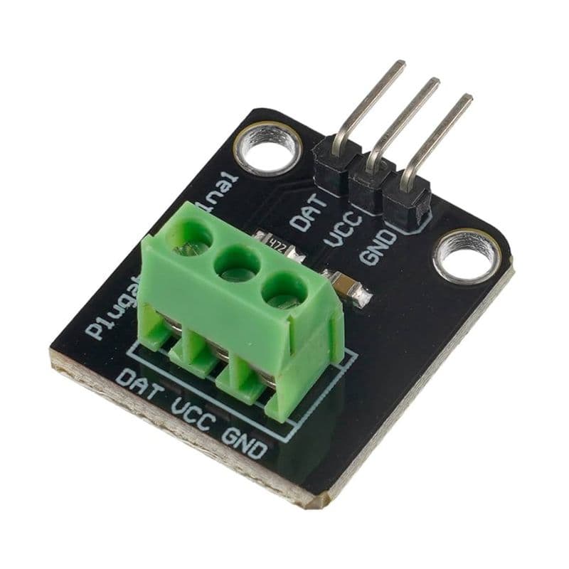 DS18B20/LM35DZ probe line adapter board - View 1