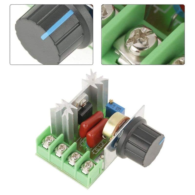 2000W 220V Thyristor, High-Power Electronic Regulator Speed Controller SCR Voltage Regulator - View 2